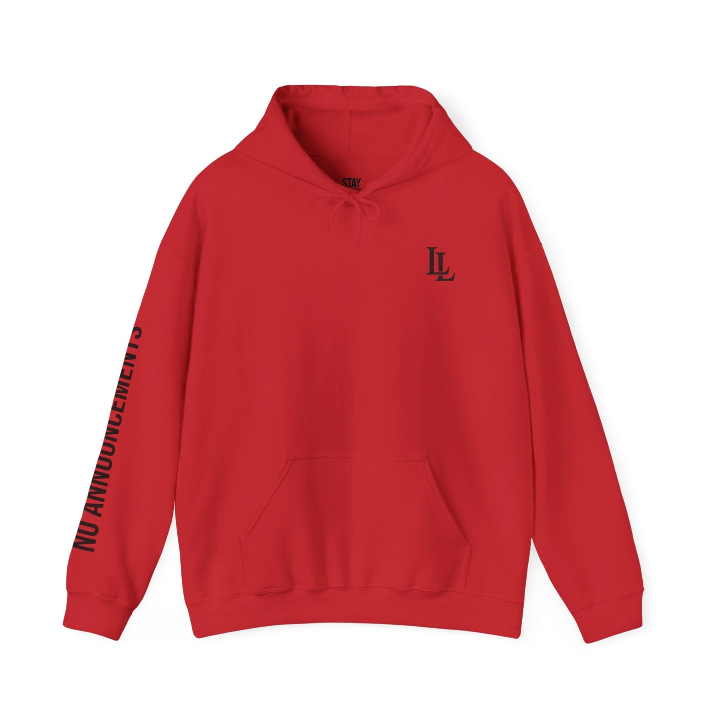 No Announcements Hoodie — Minimal  Logo Pullover
