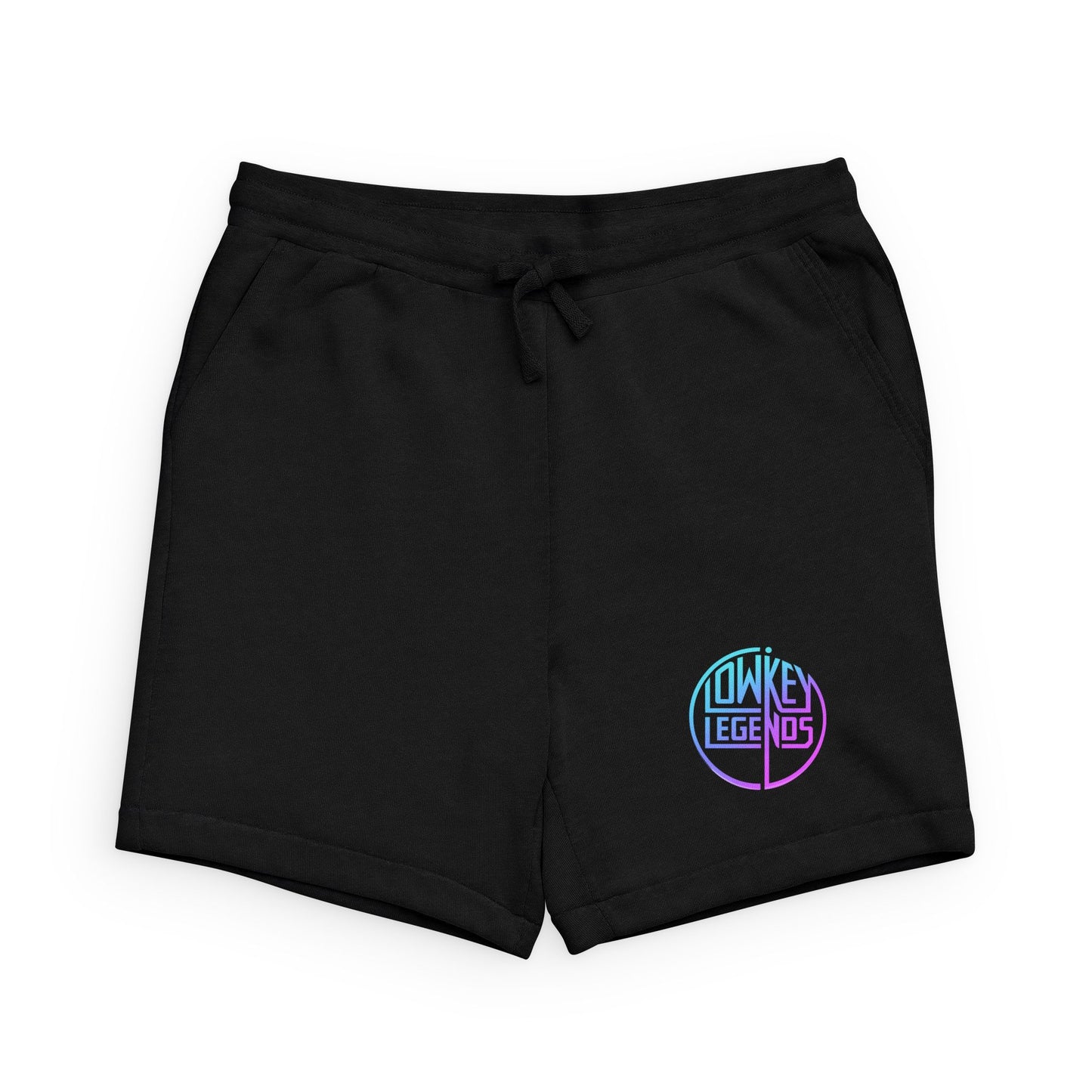 Legends Logo Sweatshorts — Casual Black Lounge Shorts with Colorful 'Lounge Legends' Patch