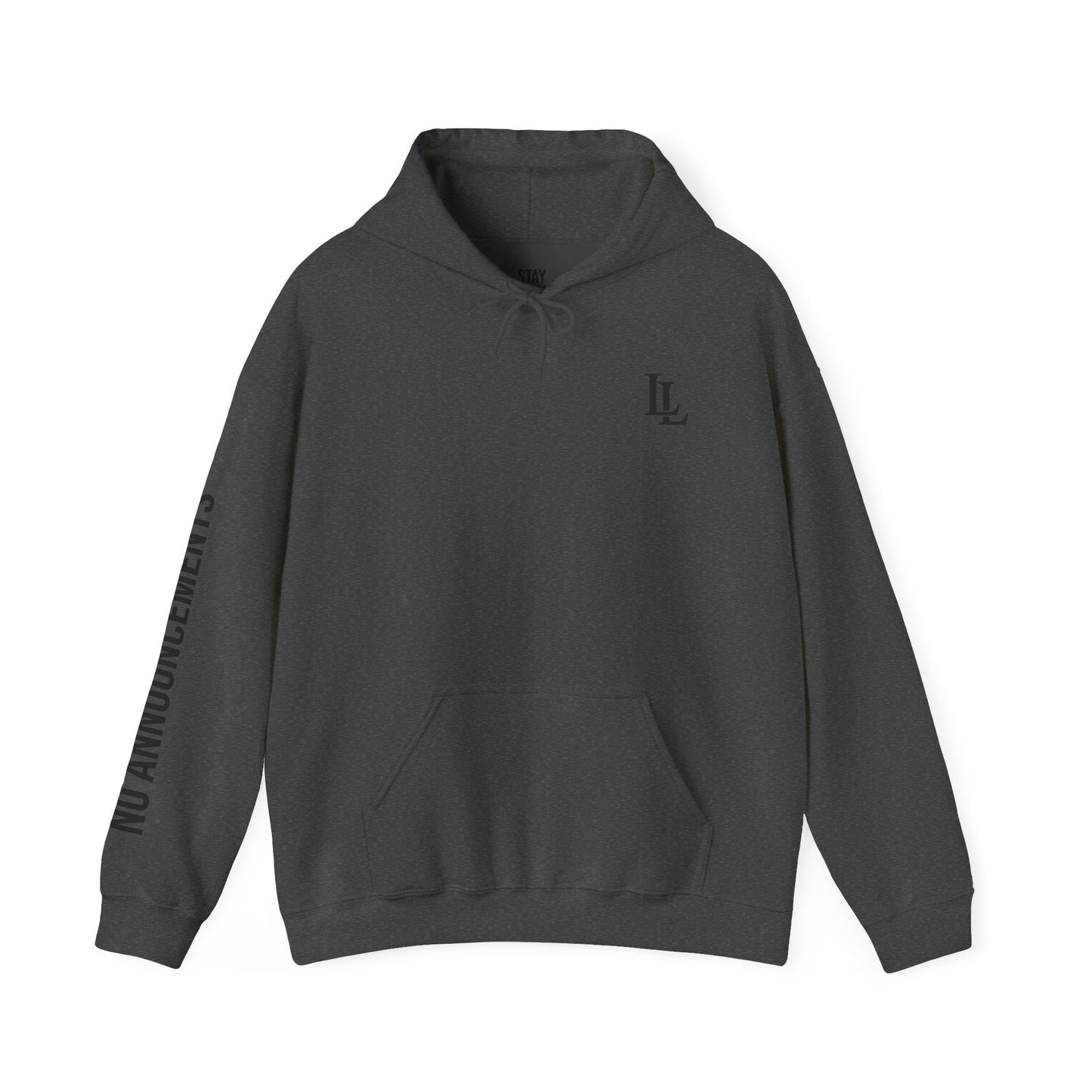 No Announcements Hoodie — Minimal  Logo Pullover
