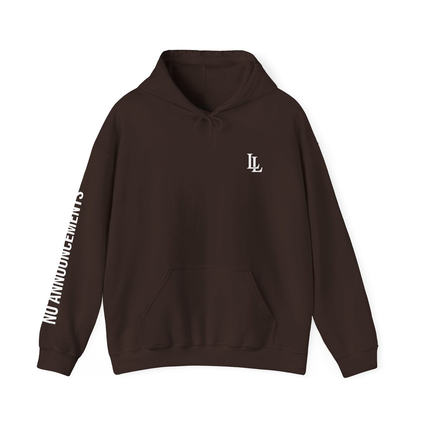 No Announcements Hoodie — Minimal  Logo Pullover