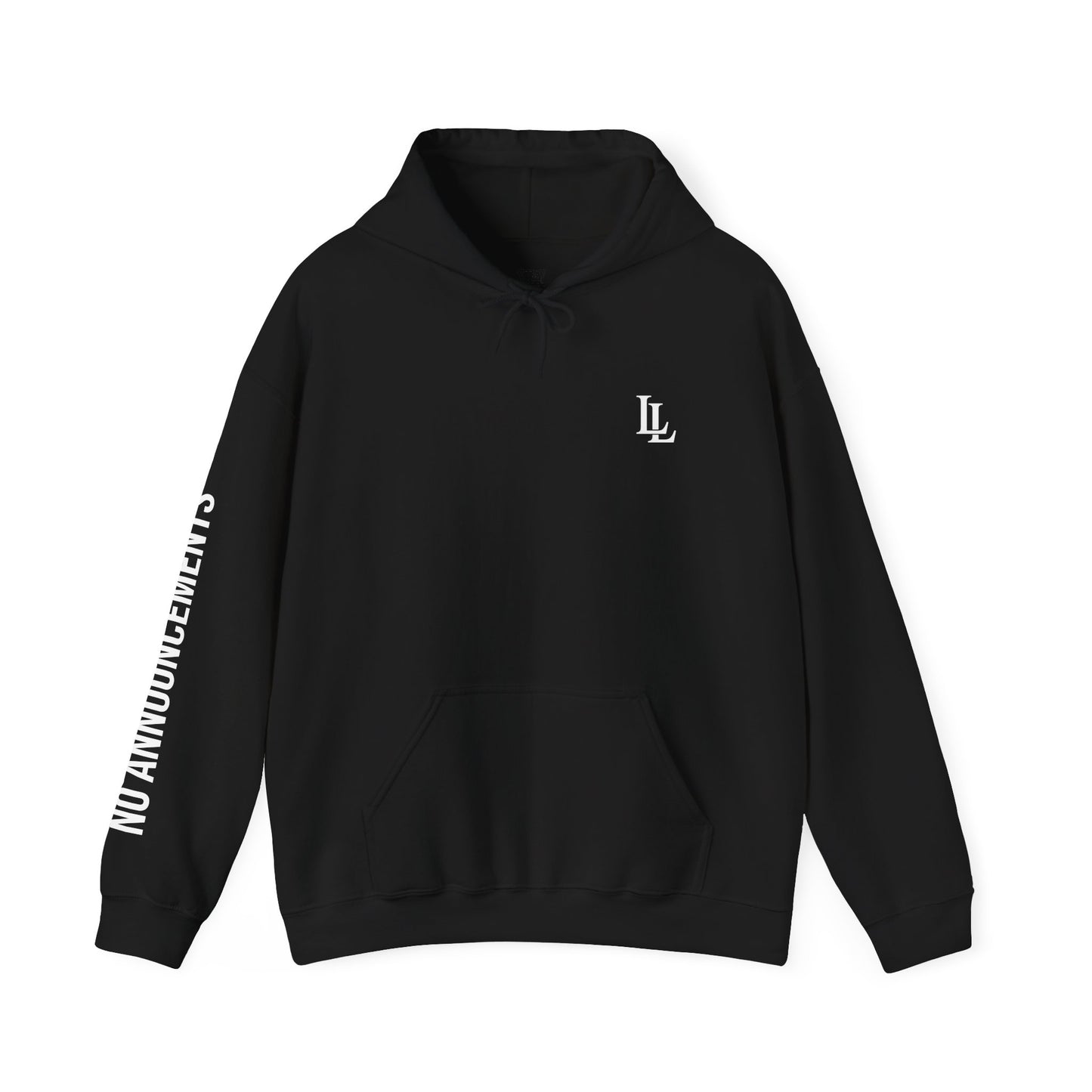 No Announcements Hoodie — Minimal  Logo Pullover