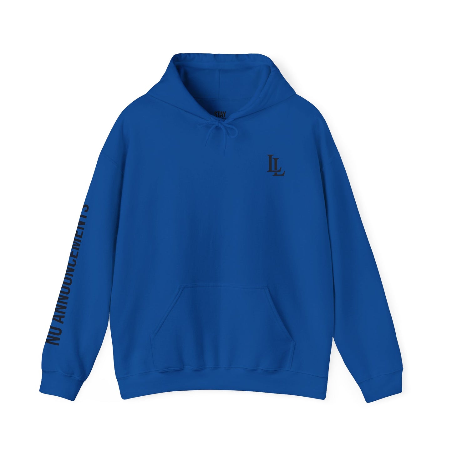 No Announcements Hoodie — Minimal  Logo Pullover