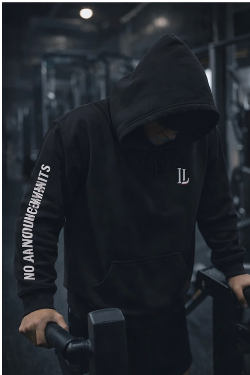 No Announcements Hoodie — Minimal  Logo Pullover
