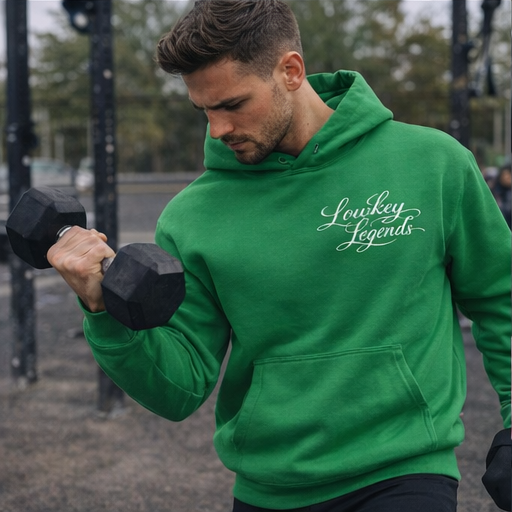 Lowkey Legends Script Hoodie with LB Wrist Monogram