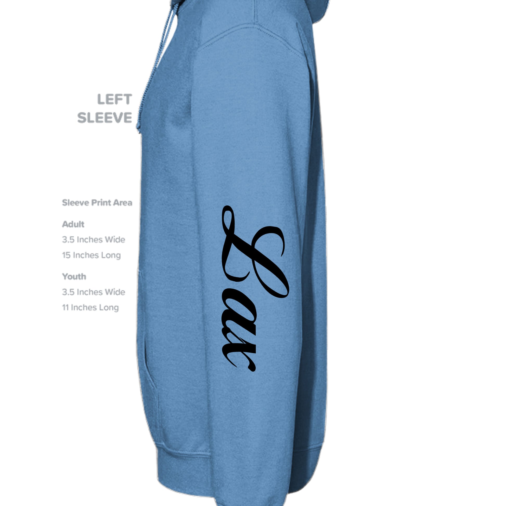 CAROLINA BLUE - G185B - SLEEVE_LEFT